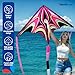 SGftre Delta Pink Kite Easy to Fly Large Kites for Kids and Adults Sturdy and Durable Beach Kites for Family Outdoor Games Activities Ideal for High Altitude Flying Pink - Image 4