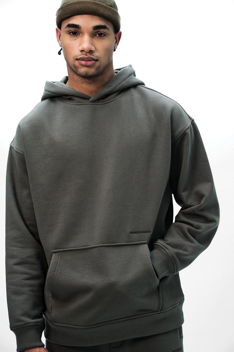 Bonkers Corner Taupe Wear A Hug Oversized Hoodie For Men's - Image 1