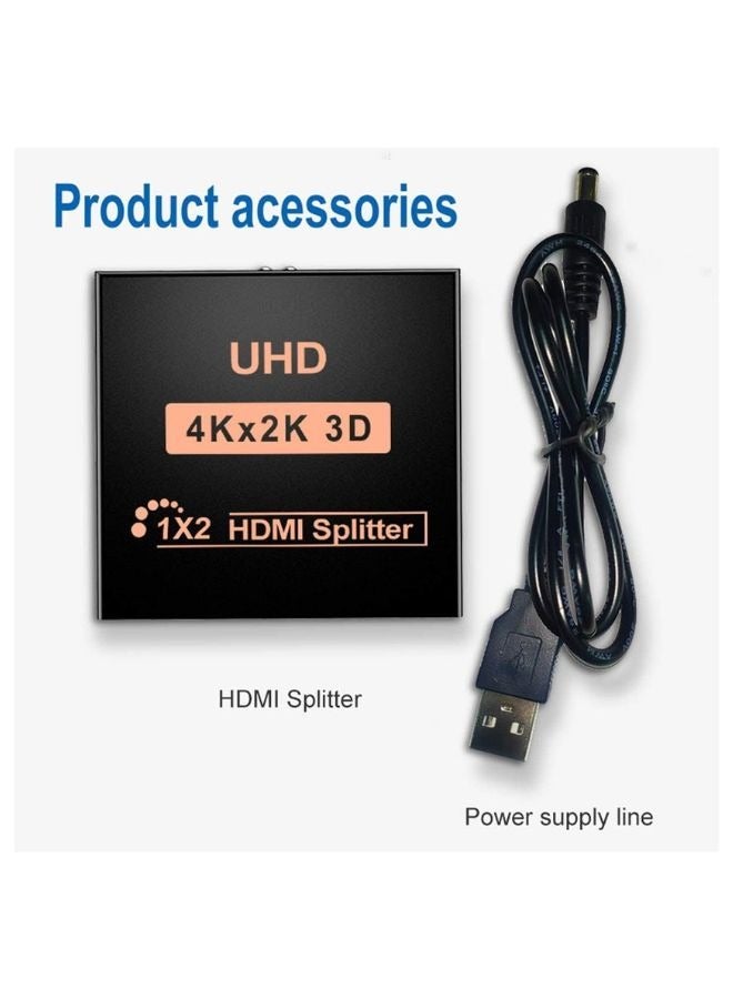 إكس أل تي موزع HDMI 1 في 2 مخرج 4K، يدعم 4K 30 هرتز، متوافق مع PS4 DLP Xbox - Image 2
