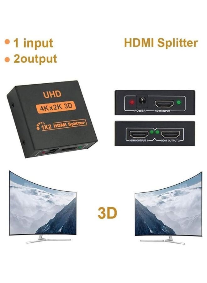 إكس أل تي موزع HDMI 1 في 2 مخرج 4K، يدعم 4K 30 هرتز، متوافق مع PS4 DLP Xbox - Image 4