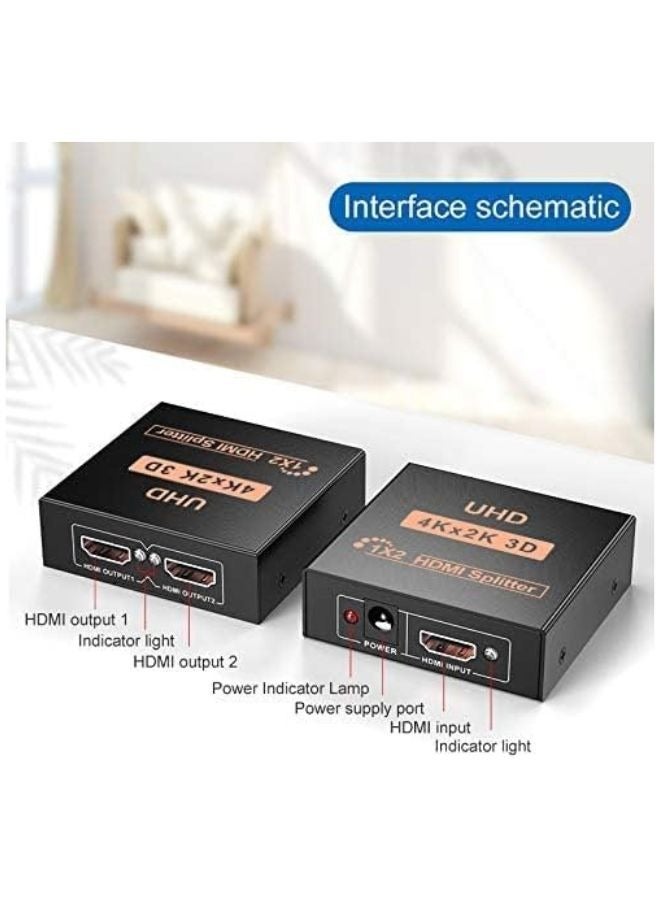 إكس أل تي موزع HDMI 1 في 2 مخرج 4K، يدعم 4K 30 هرتز، متوافق مع PS4 DLP Xbox - Image 5