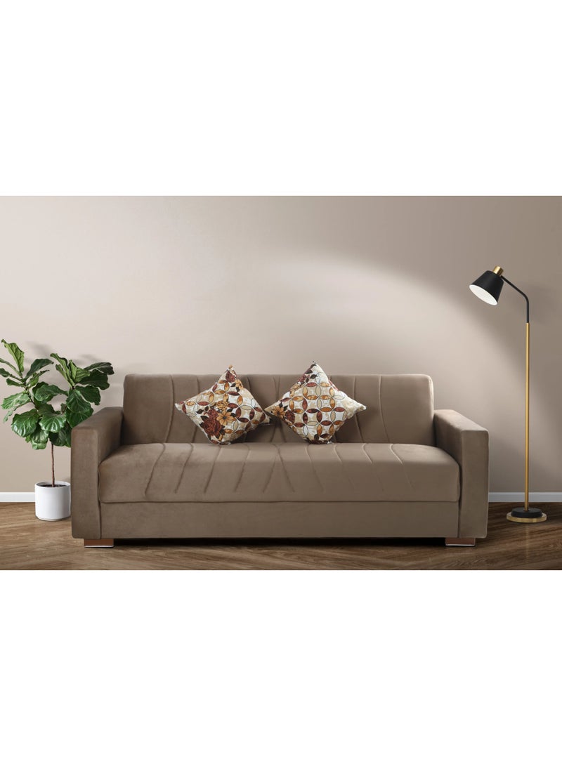 Lion Jaguar leather sofa (sofa - chaise lounge - bed) 3 seats 210*100 cm + 2 cushions - Image 1