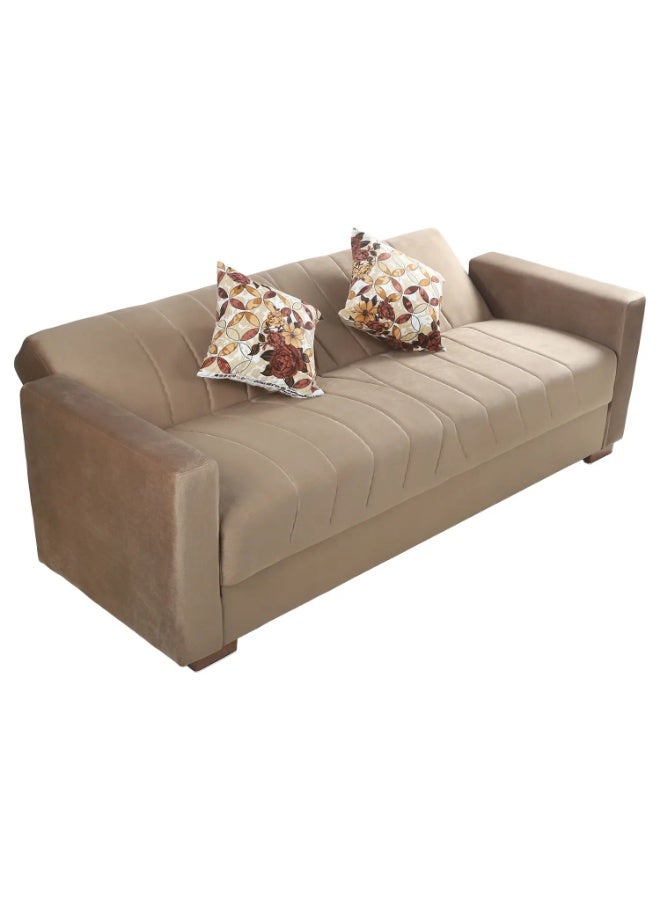 Lion Jaguar leather sofa (sofa - chaise lounge - bed) 3 seats 210*100 cm + 2 cushions - Image 3