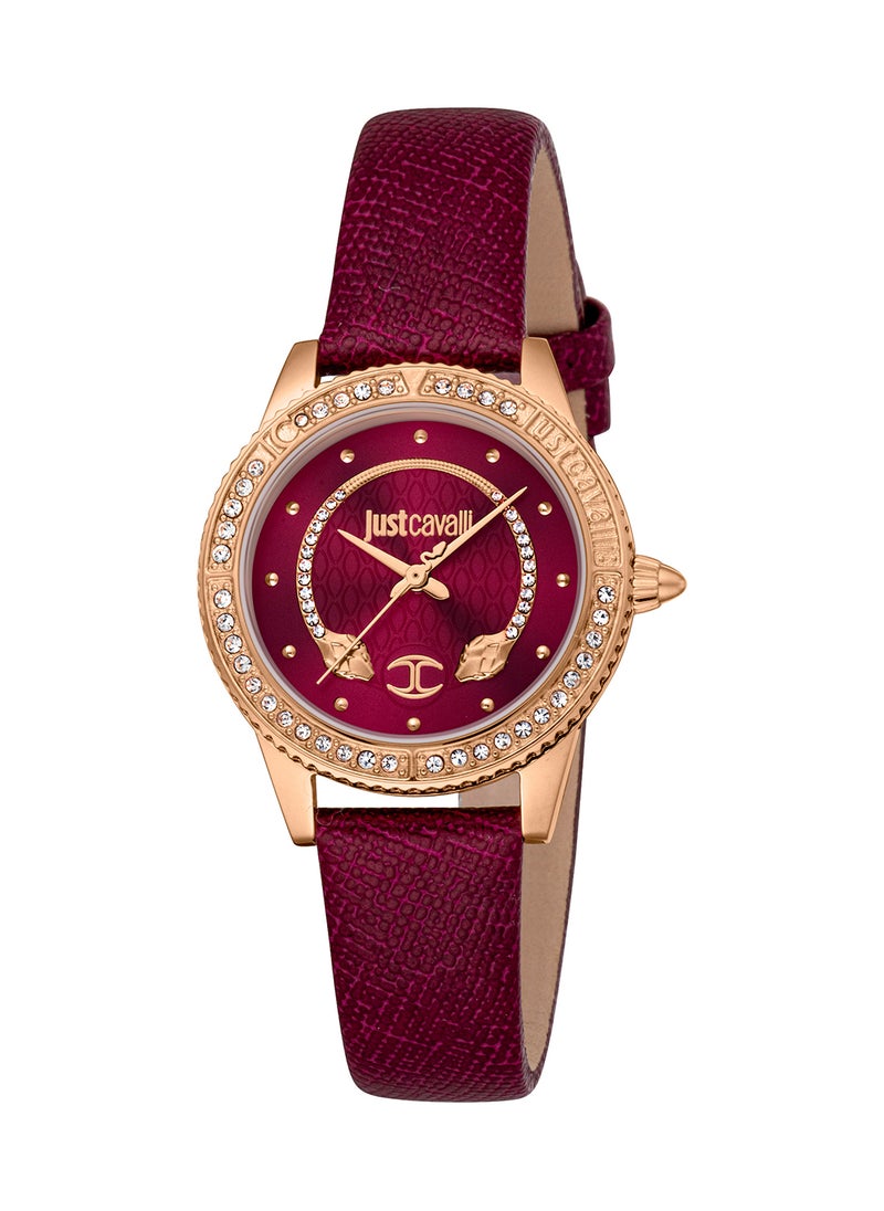 Just Cavalli - Women's Round Shape Leather Wrist Watch JC1L275L0025 - 30 Mm - Image 1