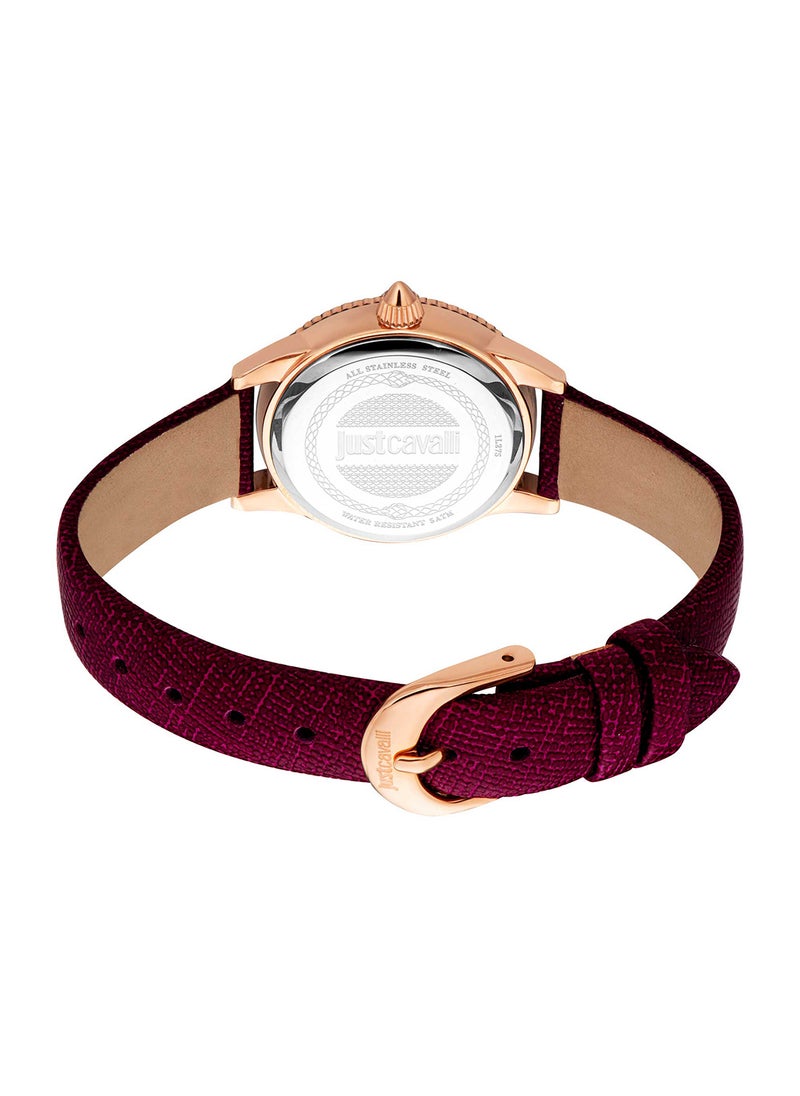Just Cavalli - Women's Round Shape Leather Wrist Watch JC1L275L0025 - 30 Mm - Image 1