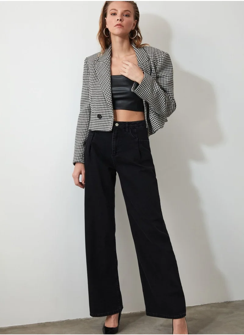 trendyol Pleated Wide Leg Jeans