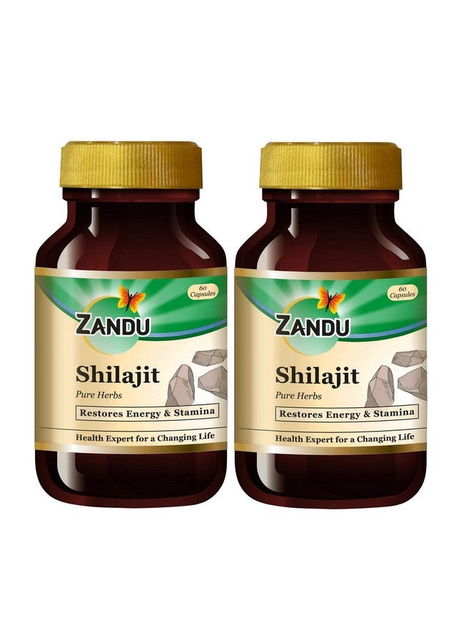 Zandu كبسولات زاندو شيلجيت، 60 كبسولة × Po2، شيلجيت هيمالايا الأصلي والنقي، يعزز المناعة والقوة والقدرة على التحمل. - Image 1