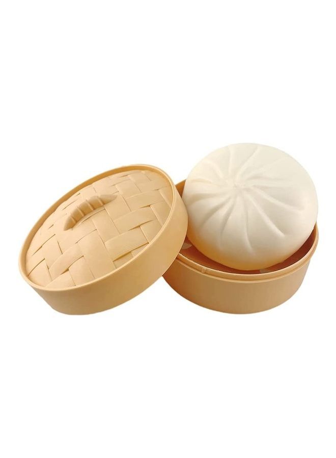 NIBEMINENT Sensory Stress Relief Simulation Steamed Stuffed Bun Squishy Toy for Children Adults Teens 5cm - Image 1