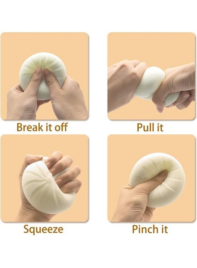 NIBEMINENT Sensory Stress Relief Simulation Steamed Stuffed Bun Squishy Toy for Children Adults Teens 5cm - Image 5