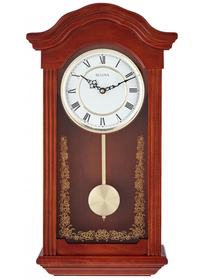 Bulova C4443 Baronet Chiming Clock, Mahogany - Image 2