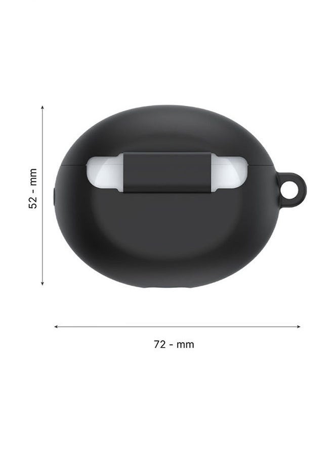 Soft Silicone Case Cover For Huawei FreeBuds 4i -Black - Image 5