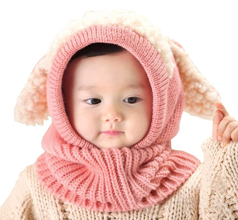 Bienvenu Toddler Hat Scarf Earflap Hoodie Pink One Size