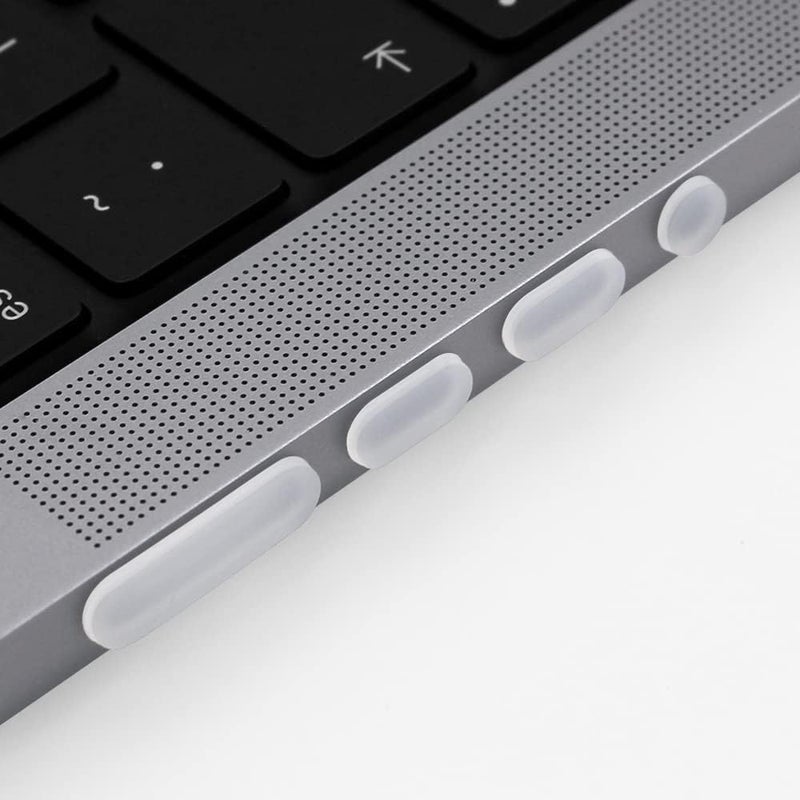 OJOS 7 Pcs Anti Dust Dirt Plug Cups Set for 2023-2021 MacBook Pro 14.2 inch 16.2 inch M3 M2 M1 Pro/Max (Model: A2779/A2442/A2780/A2485) Accessory Silicone Anti Dirt Protective Cover (Clear) - Image 2