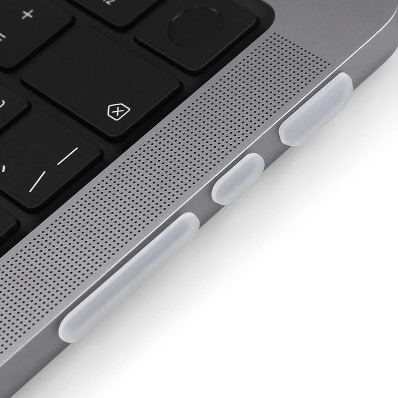 OJOS 7 Pcs Anti Dust Dirt Plug Cups Set for 2023-2021 MacBook Pro 14.2 inch 16.2 inch M3 M2 M1 Pro/Max (Model: A2779/A2442/A2780/A2485) Accessory Silicone Anti Dirt Protective Cover (Clear) - Image 3