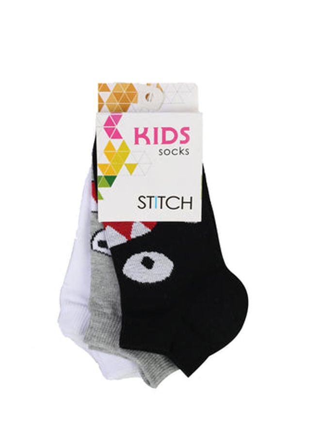 STITCH Boys Pack of 3 Lycra Ankle Casual Socks - Image 2