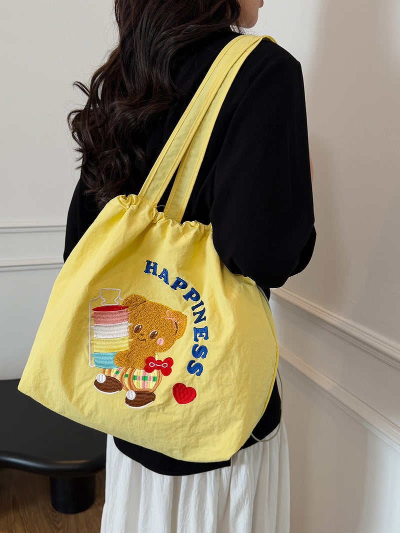 Bag Korean Style Lazy Style Underarm Bag Women'S Cute Cartoon Tote Bag Large Capacity Shoulder Cloth Bag - Image 4