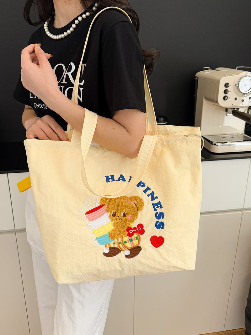 Bag Korean Style Lazy Style Underarm Bag Women'S Cute Cartoon Tote Bag Large Capacity Shoulder Cloth Bag - Image 3