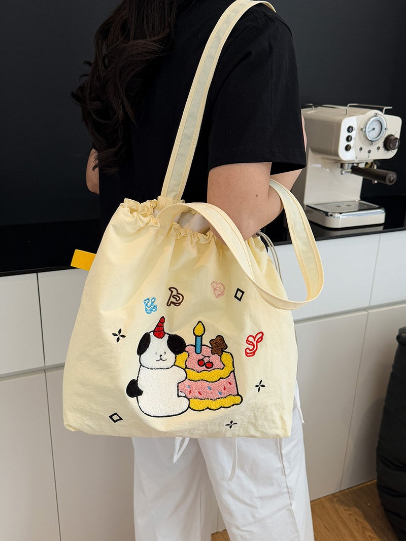 Bag Korean Style Lazy Style Underarm Bag Women'S Cute Cartoon Tote Bag Large Capacity Shoulder Cloth Bag - Image 5