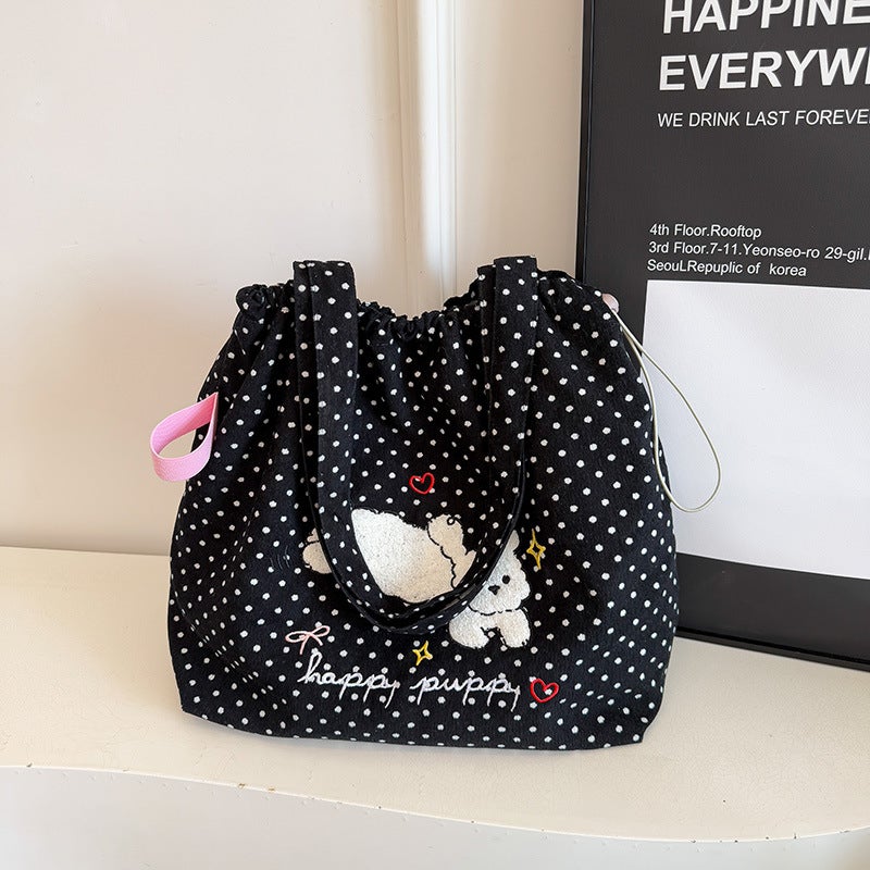 Bag Korean Style Lazy Style Underarm Bag Women'S Cute Cartoon Tote Bag Large Capacity Shoulder Cloth Bag - Image 1
