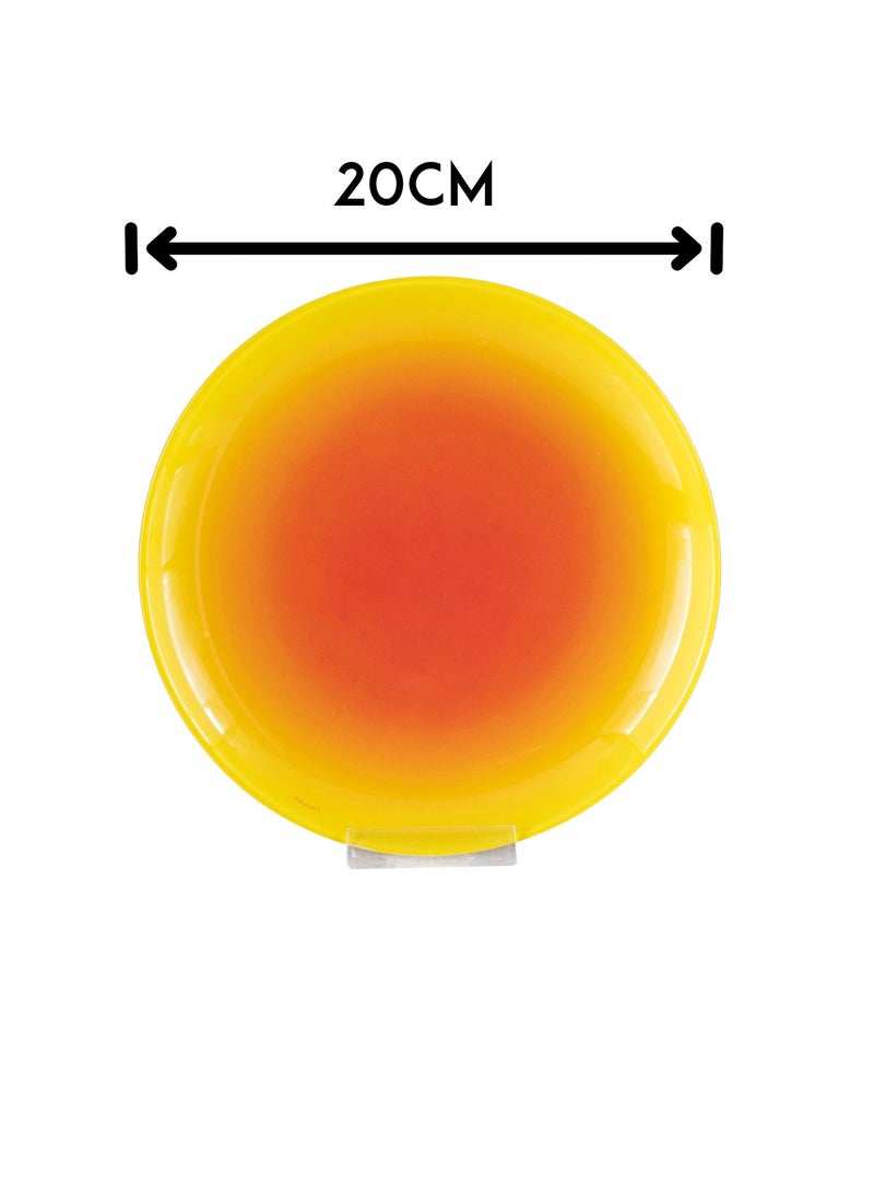 Luminarc Set of 6 Round Plates – Gradient Yellow & Orange Design - Image 4