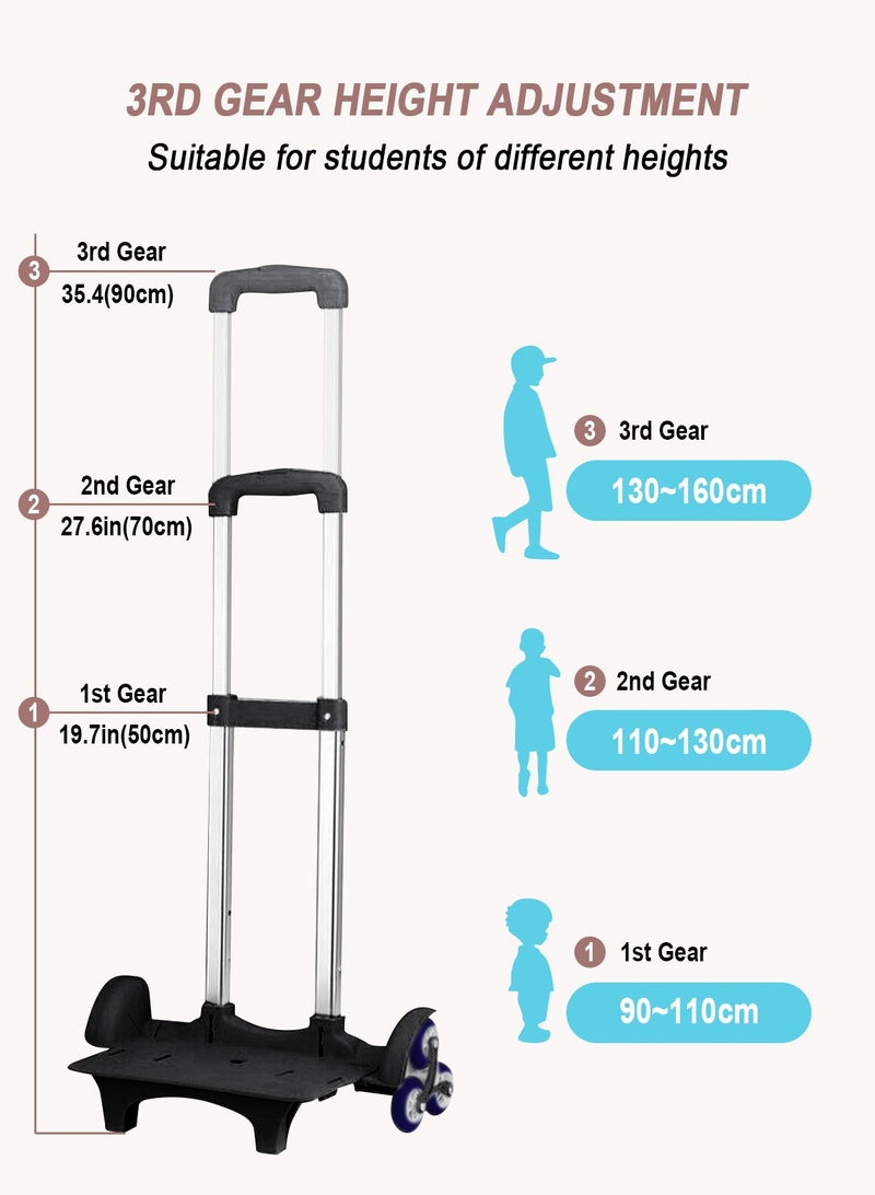 URbazaar 3Pcs Set Children Trolley School Bags Large Capacity Girls Bookbag Boys Rolling Backpack Travel Wheeled Kids' Luggage Bag  - Image 2