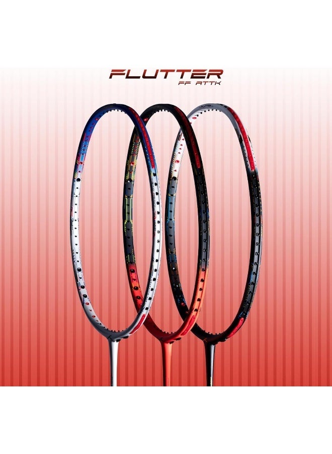 Hundred Flutter S Zoom Carbon Fibre Strung Badminton Racket With Full Racket Cover For Intermediate Players (78G, Maximum String Tension - 32Lbs) - Premium Badminton Racquets for Performance, Durability and Everyday Use - Image 3