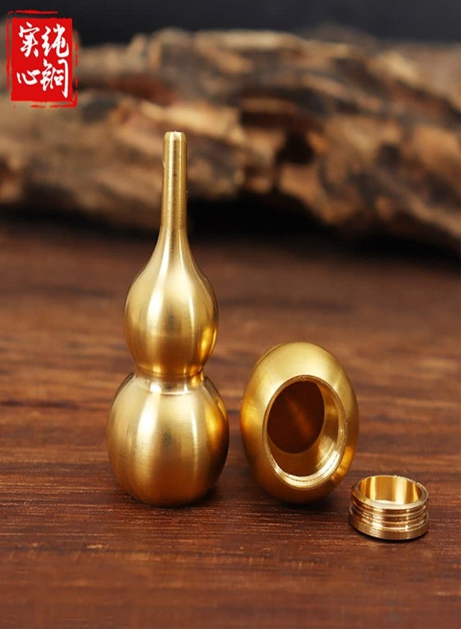 DDJYP 2 Pcs Gourd Brass Keychains Feng Shui Money Coins with Copper Calabash Wu Lou Key Chain for Longevity Wealth Porsperity Success and Good Luck with Blessing Paper - Image 5