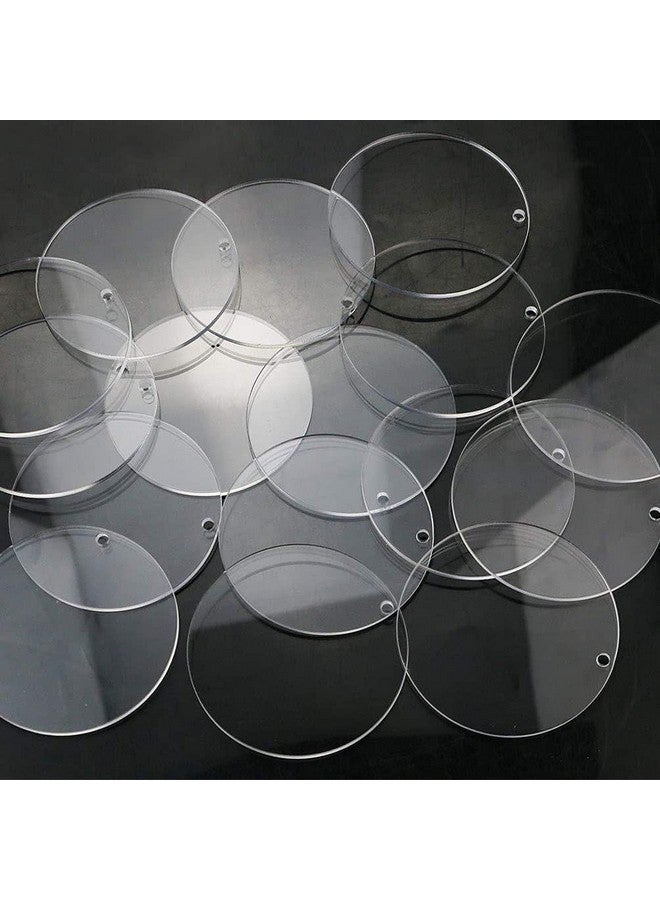 Teensery 20 Pcs Clear Acrylic Disc 2Mm Thick Round Panel For Keychain Diy Arts And Craft Projects (75Mm) - Image 4