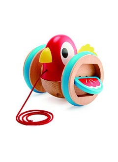 Hape Baby Bird Pullalong ; Wooden Wobbling & Flapping Pull Toddler Toy Bright Colors Multicolor L 5.2 W 5 H 4.8 Inch  - Image 1
