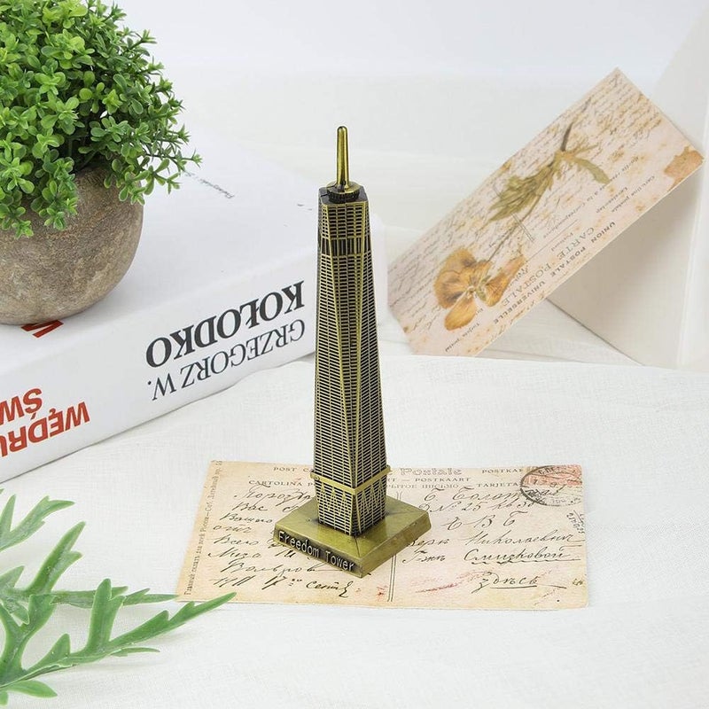 Lilone Lilone Famous Landmarks Metal Decorative Showpiece Set 15 cm Bronze 3 Pieces Empire State Chrysler Building Freedom Tower  - Image 4