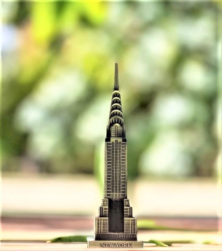 Lilone Lilone Famous Landmarks Metal Decorative Showpiece Set 15 cm Bronze 3 Pieces Empire State Chrysler Building Freedom Tower  - Image 3