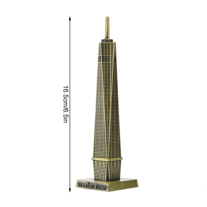Lilone Lilone Famous Landmarks Metal Decorative Showpiece Set 15 cm Bronze 3 Pieces Empire State Chrysler Building Freedom Tower  - Image 5