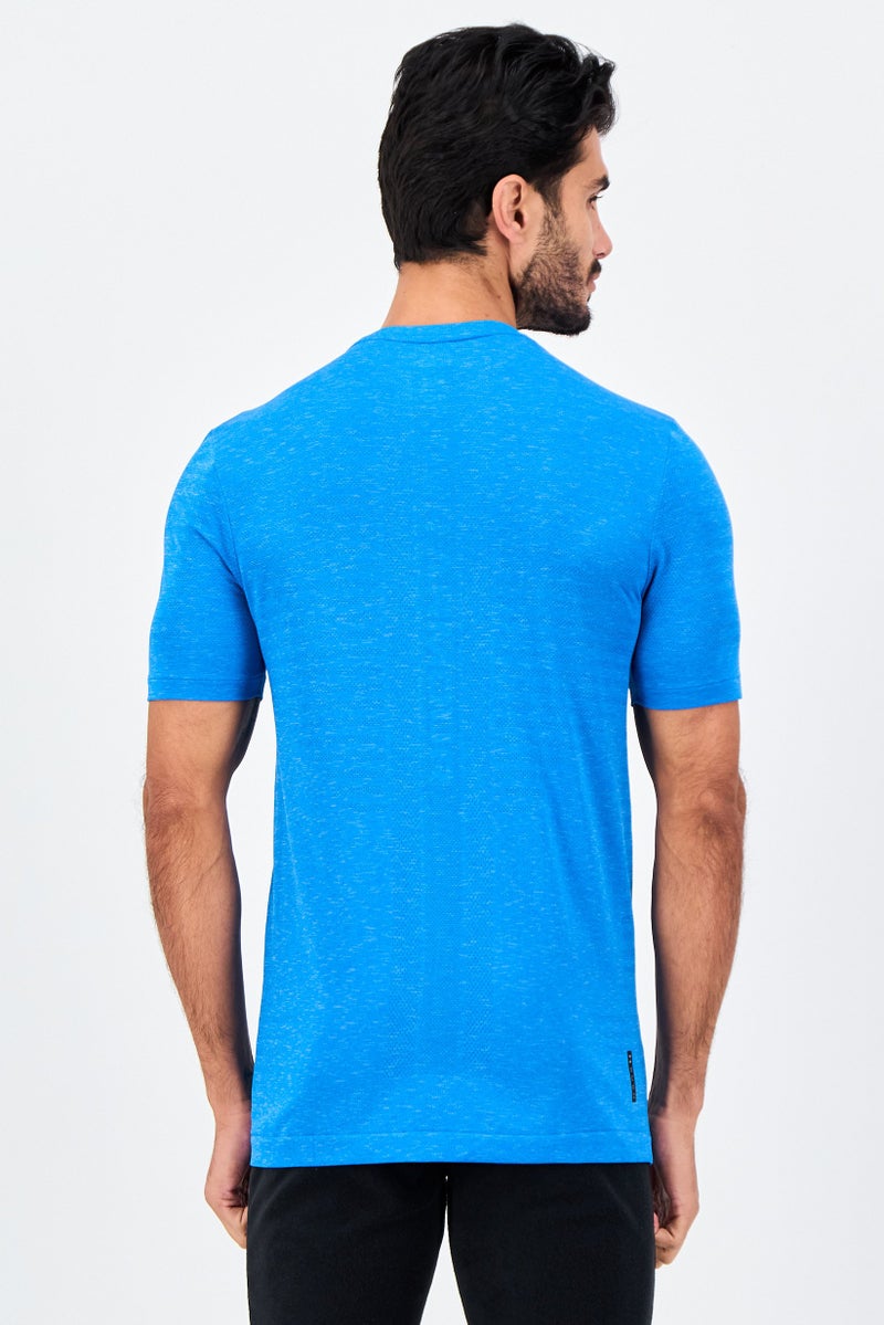UNDER ARMOUR Men Sportswear Fit Short Sleeve Training T-Shirt, Blue - Image 3