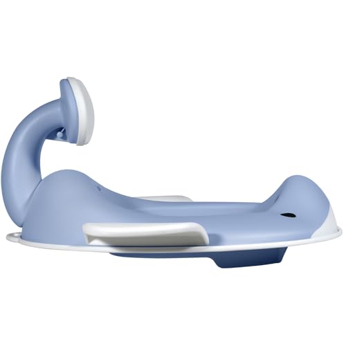 Kindsgut Whale Potty Training Seat for Toddlers – Kids Toilet Seat with Backrest, Non-Slip, Fits Round & Oval Toilet Seats, Designed in Germany, Pigeon blue - Image 5