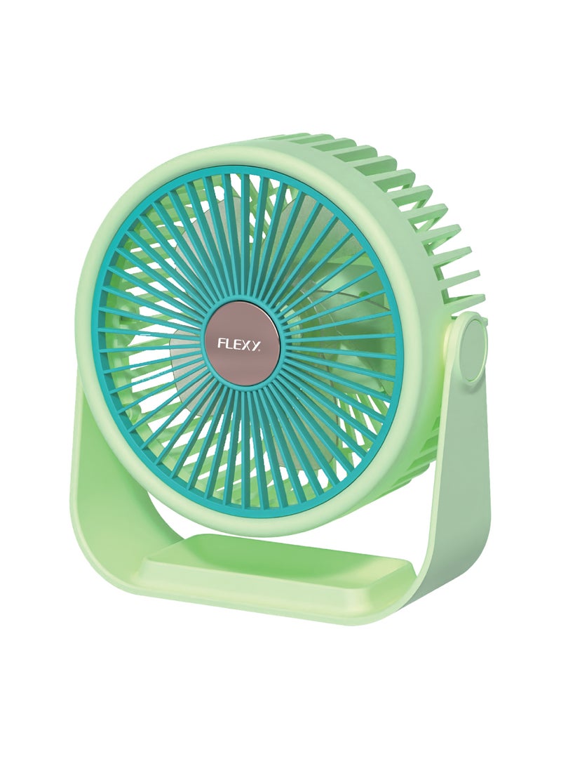 FLEXY® Rechargeable Desktop Fan – 8 Inch Portable Fan for Home & Office with  3 Speeds, USB Charging, Adjustable Angle, Quiet Operation - Image 1