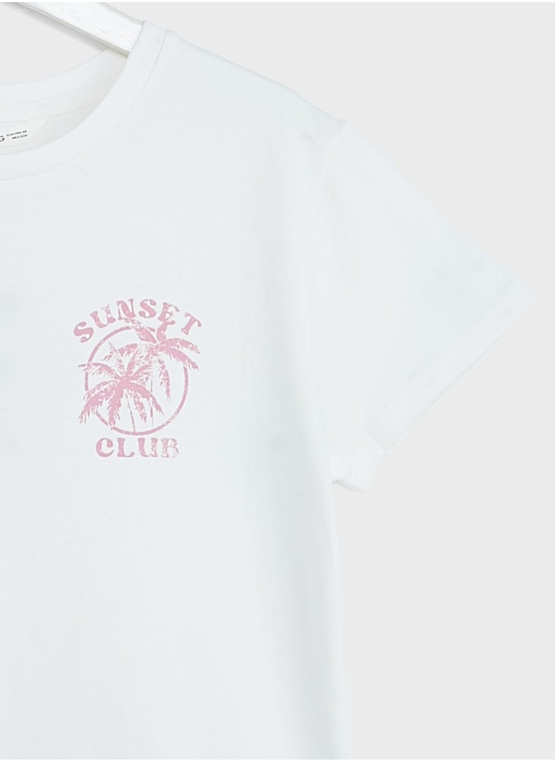 MANGO - Youth Logo Print T-Shirt - Image 1
