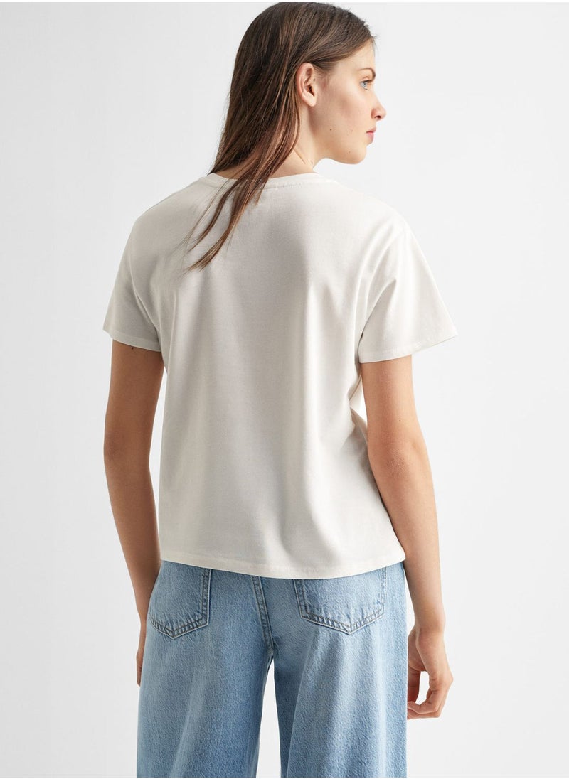 MANGO - Youth Logo Print T-Shirt - Image 1