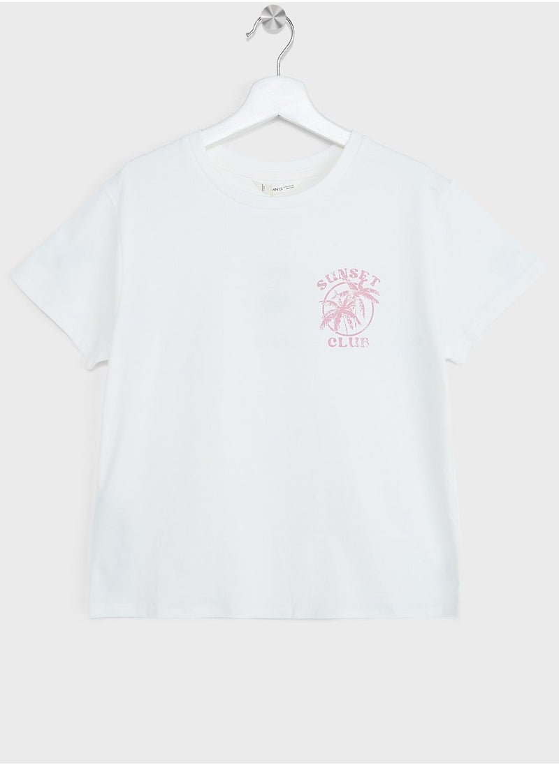 MANGO - Youth Logo Print T-Shirt - Image 1