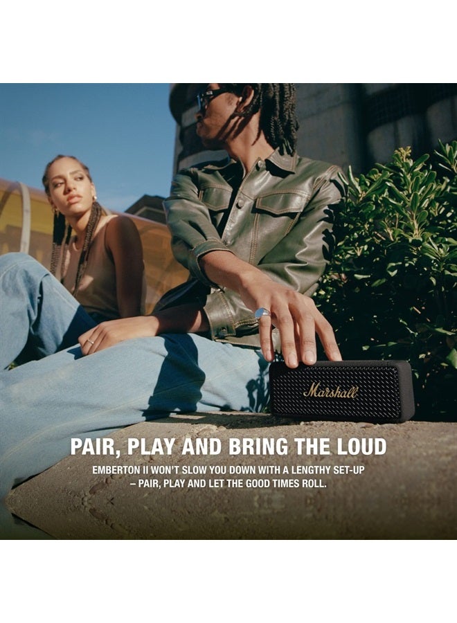 Marshall مكبر صوت إمبرتون II بلوتوث محمول - أسود ونحاس - Image 2