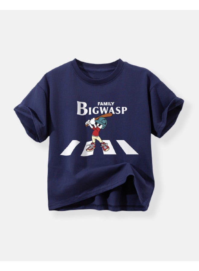 Bumblebee Boys' Short-sleeve T-shirts 2025 New Summer Collection - Breathable Solid Color Casual Top For Big Kids Trendy Children's Wear - Image 1