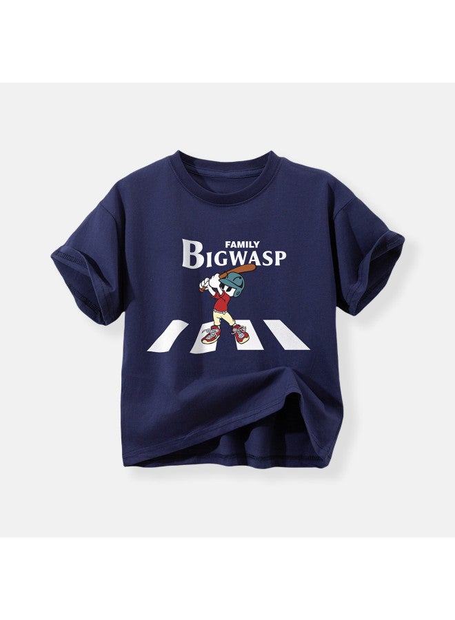 Bumblebee Boys' Short-sleeve T-shirts 2025 New Summer Collection - Breathable Solid Color Casual Top For Big Kids Trendy Children's Wear - Image 2