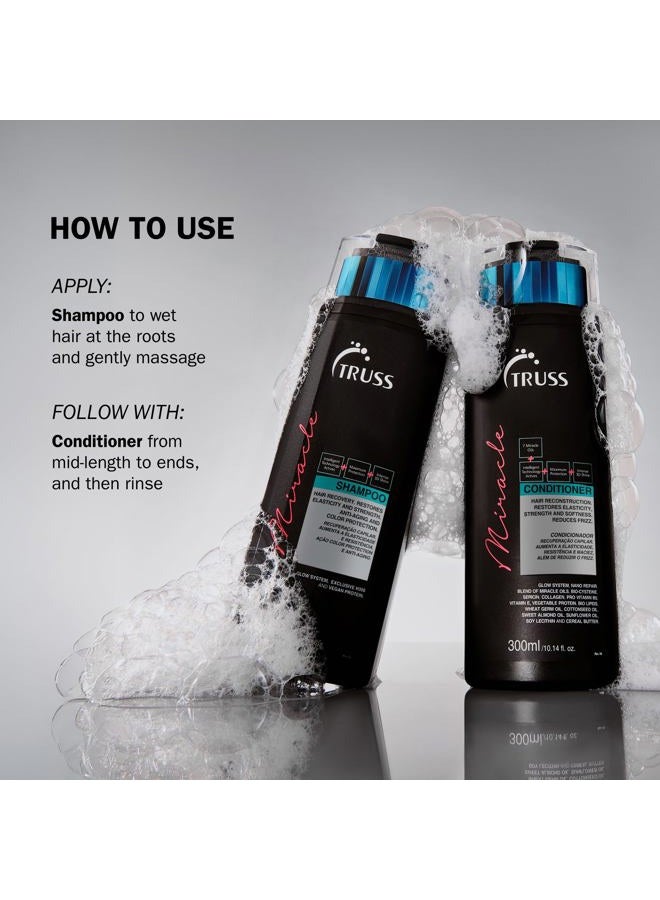 Truss Miracle Hair Growth Shampoo - Anti-Aging & Color Protection Hair Shampoo for Women & Men - Formulated with Keratin & Vitamin E to Help Restore Elasticity & Shine (10.14 oz) - Image 4