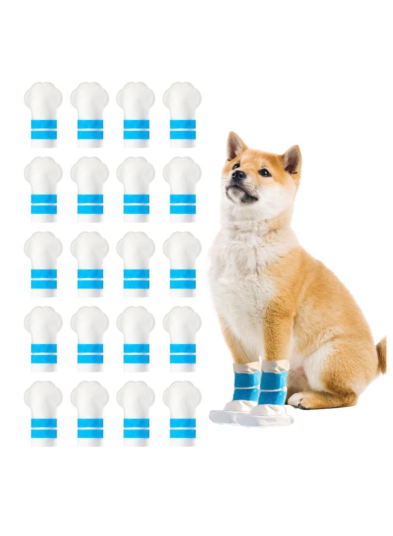 KASTWAVE Disposable Dog Shoes, Waterproof Dirt-Proof Outdoor Dog Rain Boots, with Adjustable Straps, for Paw Protection, for Small to Medium Large Dogs, 20Pcs, Medium - Image 1