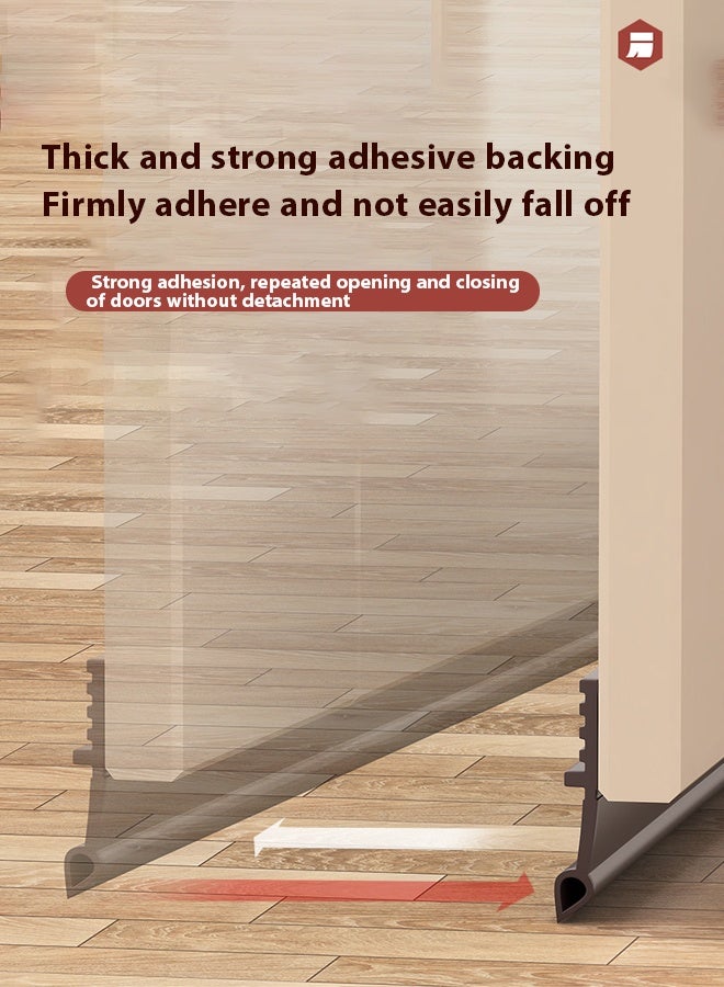 Door Draft Stopper,Under Door Seal,Door Air Stopper ,Door Sweep for Exterior & Interior Doors,Door Bottom Draft Blocker Dust and Noise Insulation,Black,100CM - Image 5