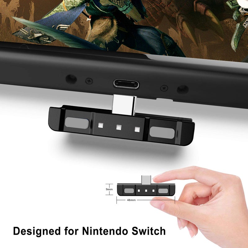 HomeSpot Bluetooth Audio Adapter with USB-C, Built-in mic, for Nintendo Switch, PS4, PS5, PC, Supports Headphones mic, aptX Low Latency, Dual Headphones, in-Game Voice Chat Monster Hunter Theme - Image 5