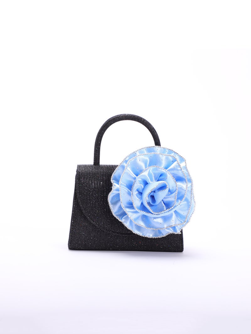 Women'S Bag New Evening Bag Style Lite Shiny Diamond Camellia Decorative Women'S Hand Bag - Image 1