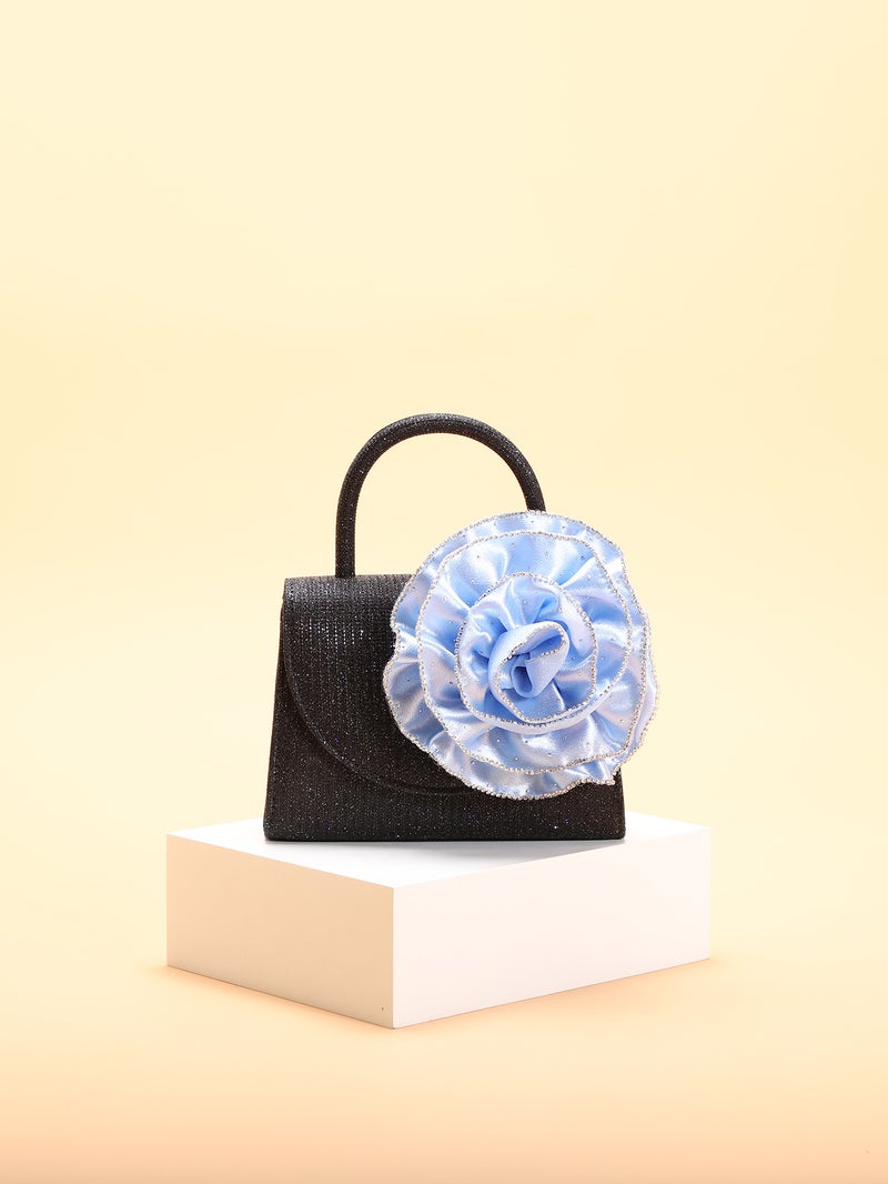 Women'S Bag New Evening Bag Style Lite Shiny Diamond Camellia Decorative Women'S Hand Bag - Image 2