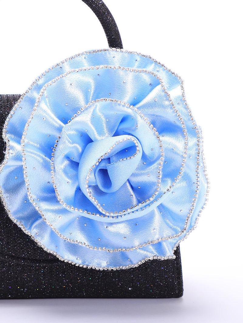 Women'S Bag New Evening Bag Style Lite Shiny Diamond Camellia Decorative Women'S Hand Bag - Image 4