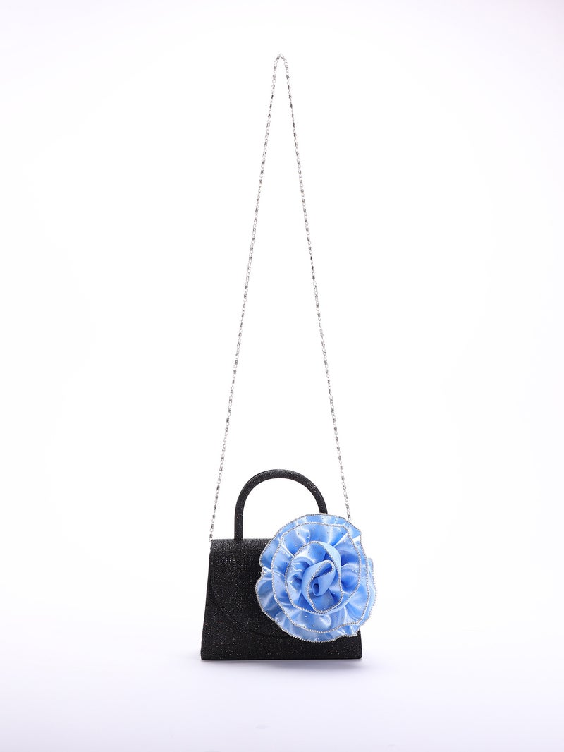 Women'S Bag New Evening Bag Style Lite Shiny Diamond Camellia Decorative Women'S Hand Bag - Image 5