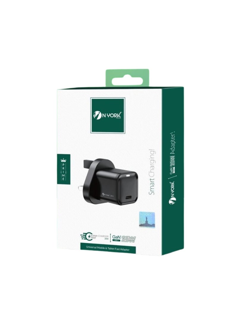 NYORK N YORK Universal Mobile & Tablet Fast Charger – 20W | Prime Series (Model: HA731) - Image 1